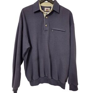 LD Sport International Pullover Pocketed Textured Polo Shirt Men's